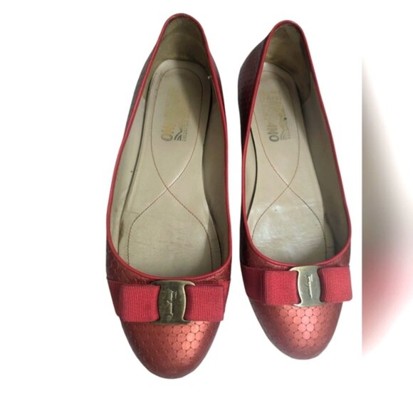 Salvatore Ferragamo Light Red/Pink Flats US 9 - Picture 1 of 16